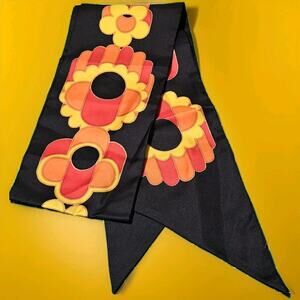 Francoise Guerin Paris Rare 60s silk scarf bright colorful vivid